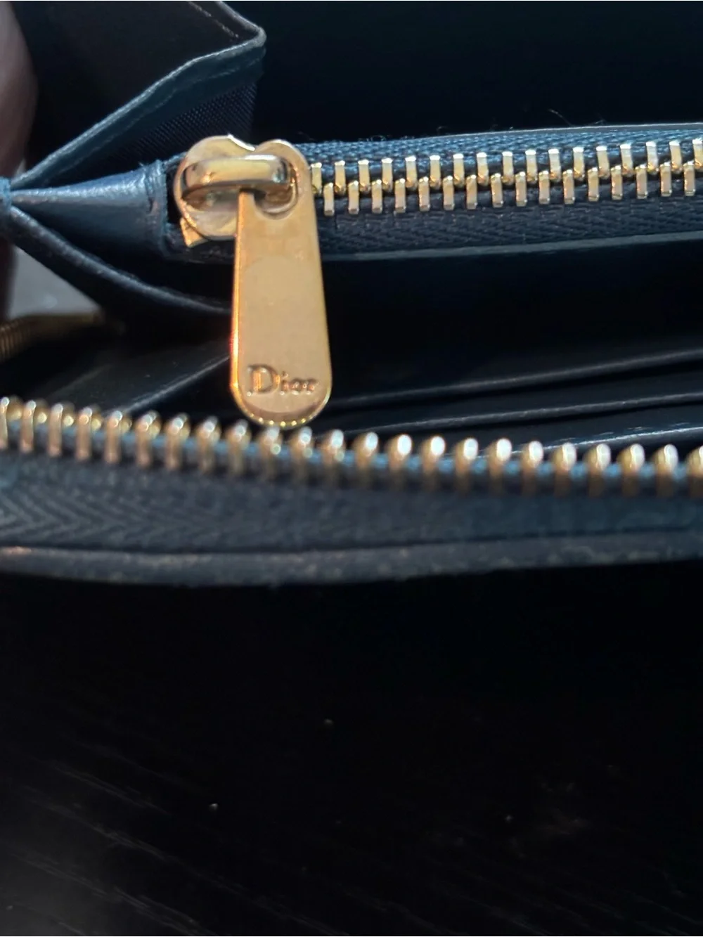 Authentic Christian Dior Lady Dior Voyageur Wallet Cloud Blue/Celeste Cannage